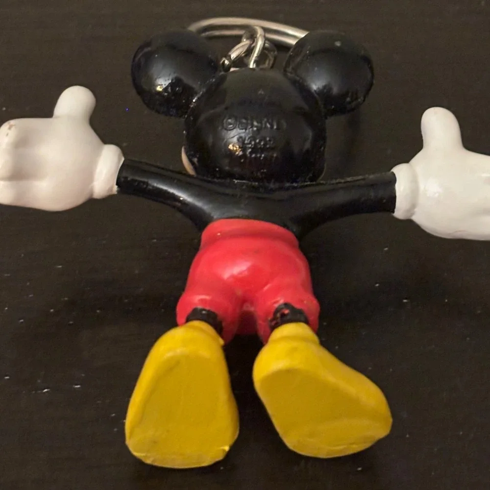 Vintage Disney Mickey Mouse PVC Figure Keychain | Backpack Charm, Purse Charm